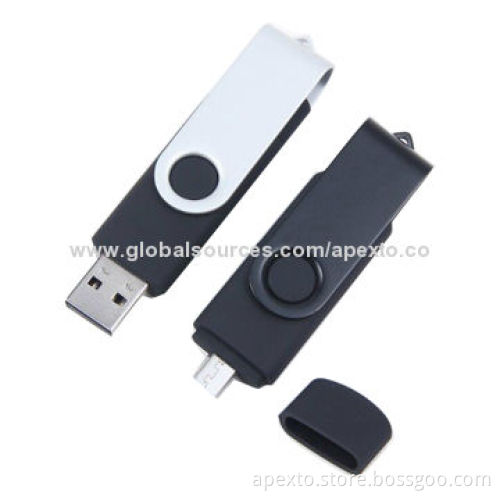 OTG Swivel USB Flash Drive with Micro-connector for Android Phone, Comes with Plug-and-play FunctionNew
